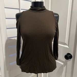 Olive Green Cold-Shoulder Top